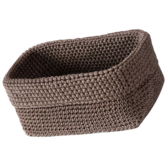 XIBUFE Woven Storage Basket,Decorative Organizers Bins Box for Towel,Book,Cloth,Shoes