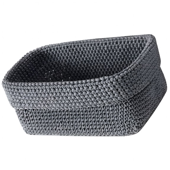 XIBUFE Woven Storage Basket,Decorative Organizers Bins Box for Towel,Book,Cloth,Shoes