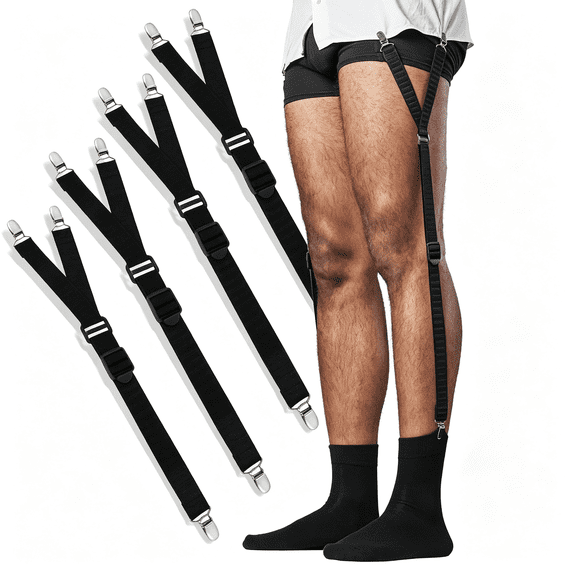 XIBUFE Y-Style Shirt Stays For Men with Non-Slip Locking Clamps and ...