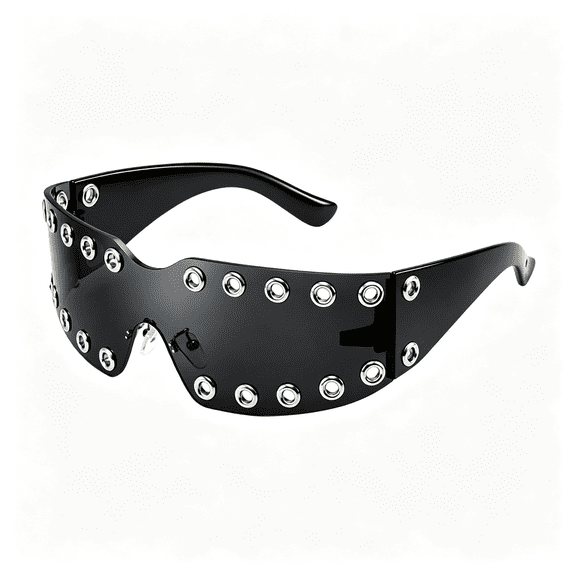 XIBUFE Y2K Sunglasses for Women and Men Trendy 2000S Retro Goth Accessories Rave Shades and Carnival Theme Party Glasses,Rave Sunglasses