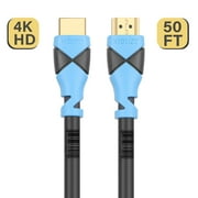 XIBUZZ 4K HDMI Cable 50 feet, High-Speed 4k HDMI Cable TV Cable, HDMI Cable 50 Foot for 4K@60HZ,1080p UHD, FullHD, CL3 Rated, ARC, PS4, TV HDMI Cable, 50 ft HDMI Cable (50 feet)