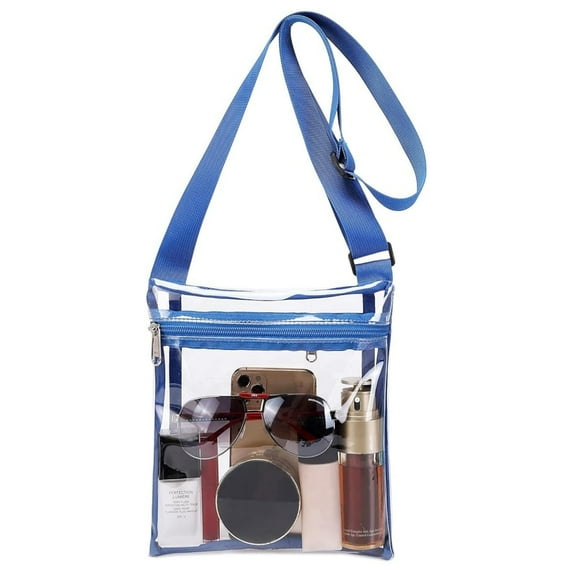 BAKIBO Clear Crossbody Bag, Waterproof Shoulder Bag, Stadium Approved Clear Bag with Adjustable Strap