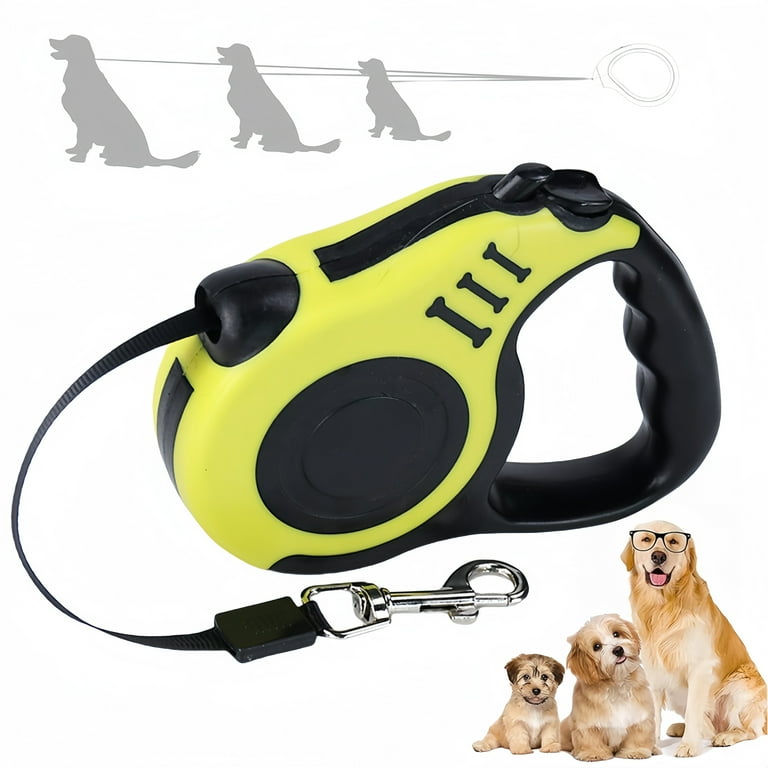 BAKIBO 16ft Retractable Dog Leash Heavy Duty Automatic Pet Retractable Long Leash Wearproof Adjustable Waterproof Non Slip Handle Dog and Cat