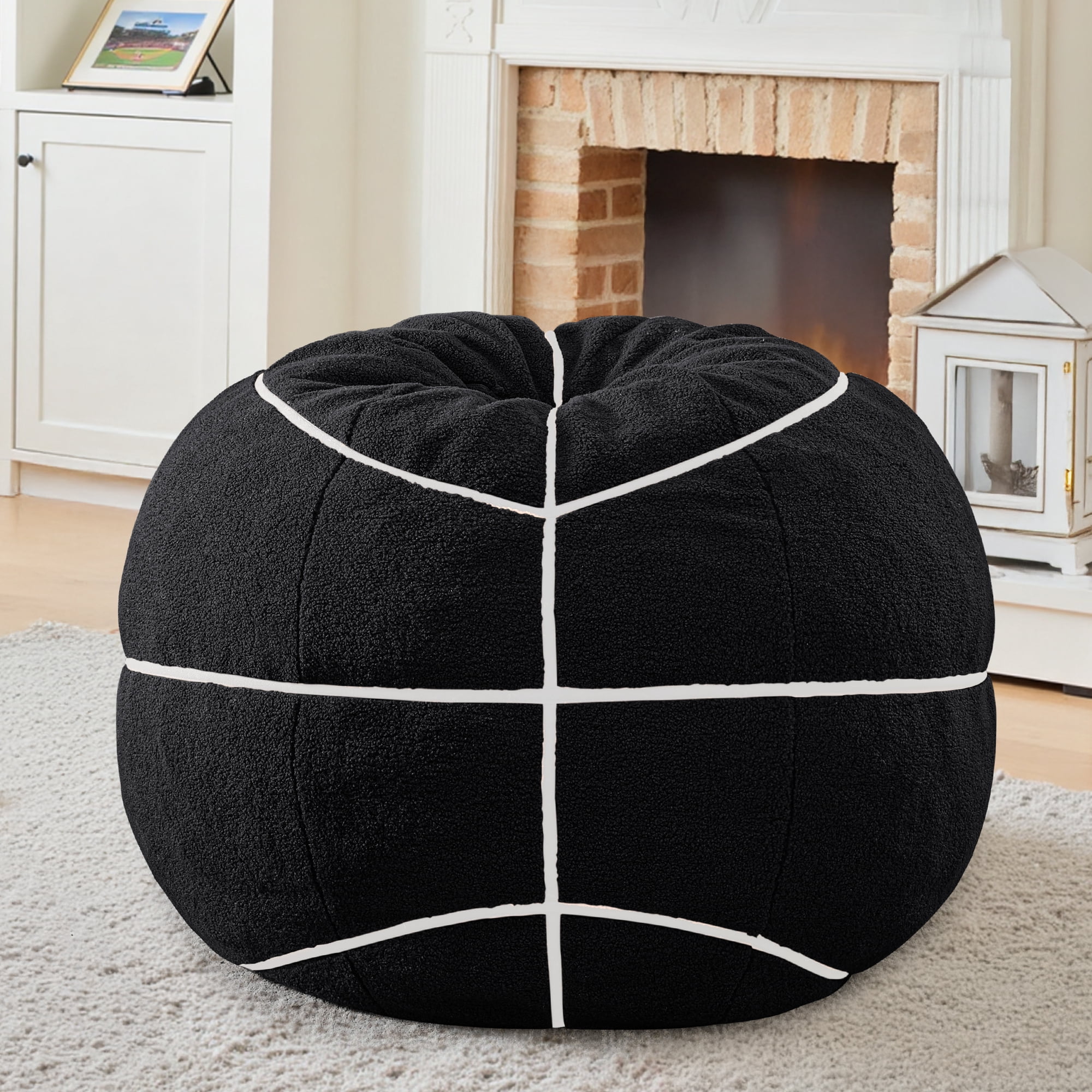 XIECUVA Bean Bag Chair for Adults, High-Rebound Memory Foam Beanbag Chairs with Removable Cover for Living Room Bedroom, 32 Inches