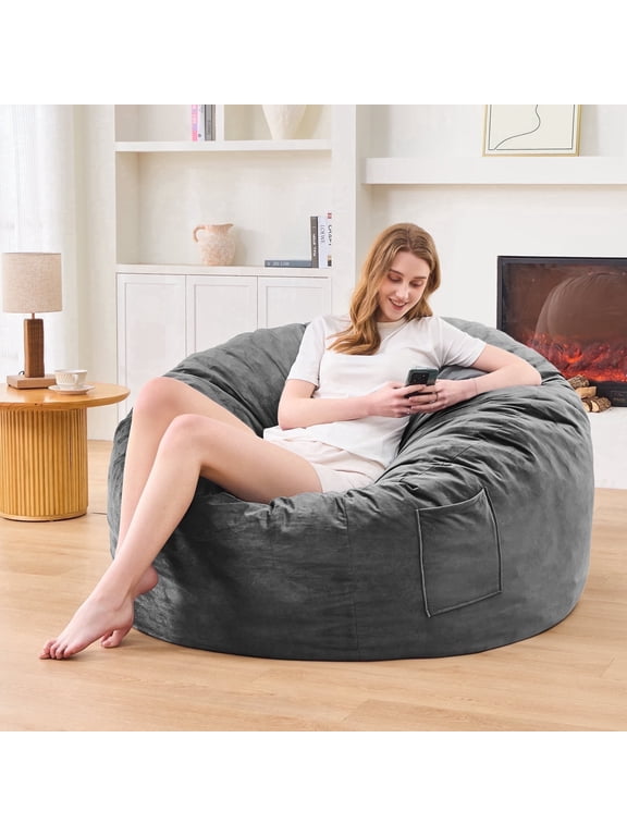 Bean Bag Chair Stuffed Memory Foam for Adults ,Medium Size Beanbag Sofa,3 ft