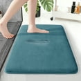 thumbnail image 1 of XIECUVA 1 Inch Memory Foam Bathroom Rugs, Machine Washable Non-Slip Bath Rugs, Super Absorbent Velvet (16"×24", Olive green), 1 of 11