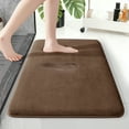 thumbnail image 1 of XIECUVA 1 Inch Memory Foam Bathroom Rugs, Machine Washable Non-Slip Bath Rugs, Super Absorbent Velvet (16"×24", Coffee), 1 of 11