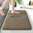 thumbnail image 1 of XIECUVA 1 Inch Memory Foam Bathroom Rugs, Machine Washable Non-Slip Bath Rugs, Super Absorbent Velvet (24"×60", Brown), 1 of 11
