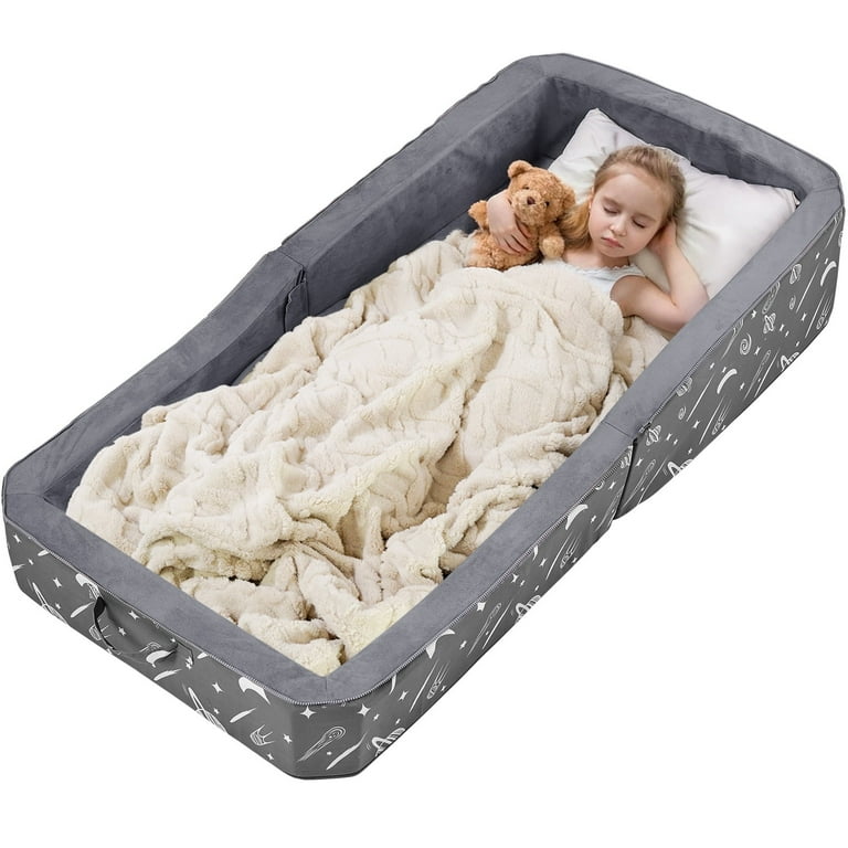 XIECUVA Kids Travel Bed for 5-7, Foldable Portable Children Beds