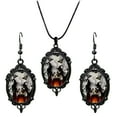 thumbnail image 1 of XIEULQP 2025 Gothic Witch Jewelry Collection - Dark Pendant Necklace & Earrings Set for Halloween Costume Accessories and Gothic Fashion Enhancement, 1 of 4