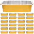 thumbnail image 1 of XIEULQP 25-Pack Heavy Duty Aluminum Foil Pans - 750ml Deep Disposable Baking Trays for Roasting Turkey, Lasagna, Catering, Steam Table Use (Commercial Grade Rustproof Tin), 1 of 3