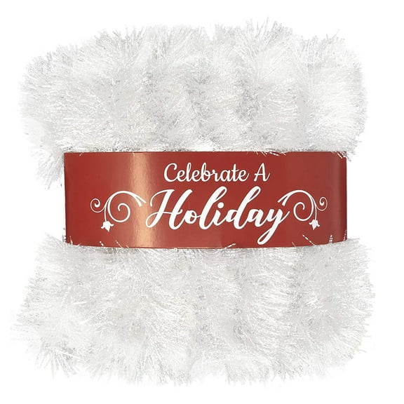 XIEULQP 50 FT Christmas Garland White Garland Christmas Tree Decorations - Xmas Holiday Decor Outdoor Indoor Home Garden Outside Wedding Party Artificial Thick White Decorative Garland