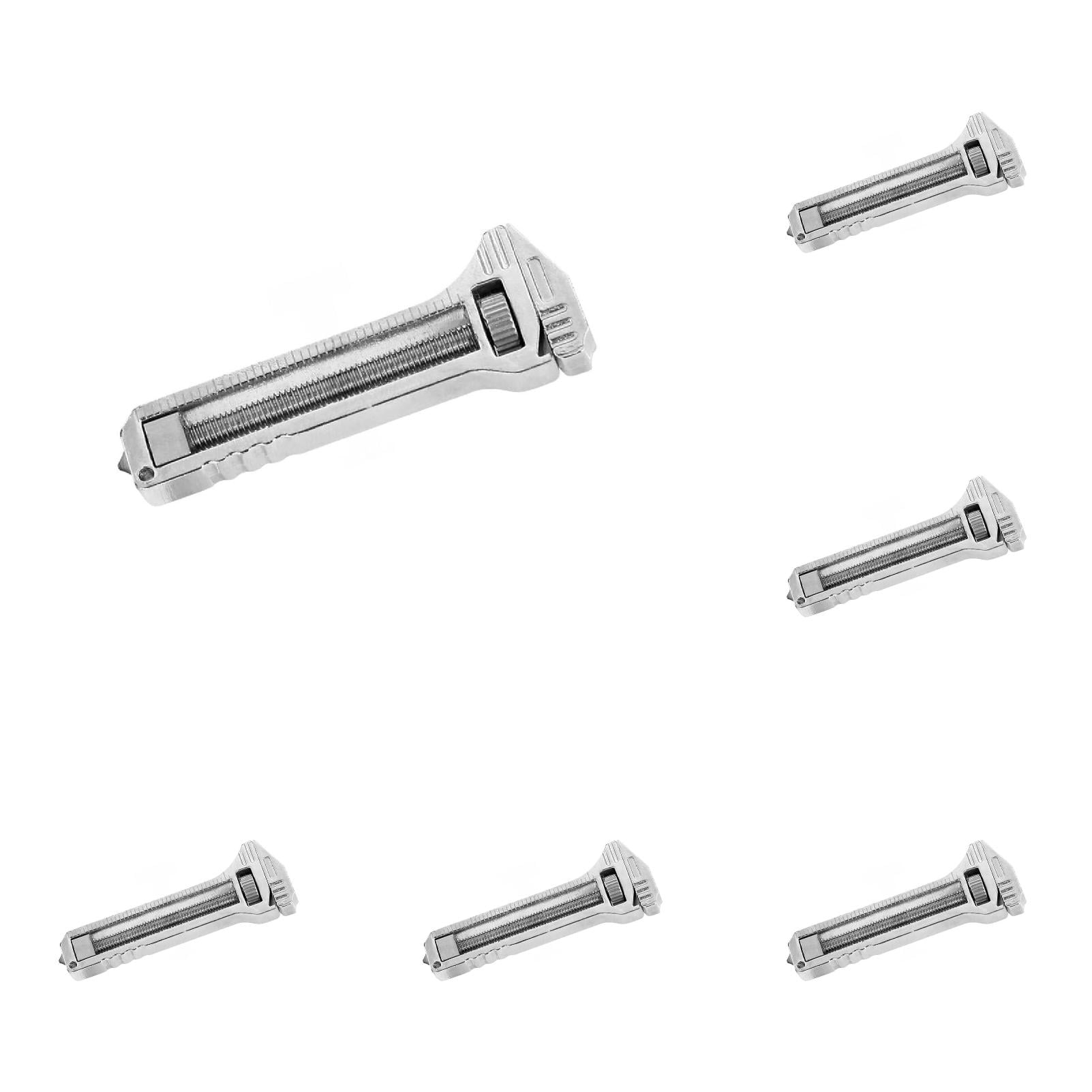 XIEULQP 6 Pack Compact Titanium Multi-tool, Pocket Multitool Mini Wrench, Bottle Opener Keychain, Mini Alloy Multi-tool for Everyday Prep, Repairing, Backpacking, Camping, and Hiking