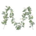 thumbnail image 1 of XIEULQP Artificial Lambs Ear Greenery Vine, 6 Ft Flocked Lambs Ear Garland Faux Greenery Leaves Vines for Wedding Home Party Farmhouse Mantle Table Decor, 1 of 6