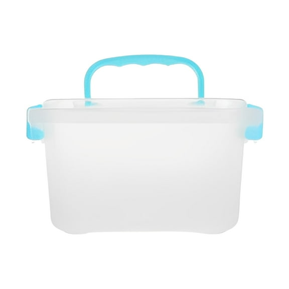 XIEULQP Clear Storage Container Box Plastic Storage Bin with Latching Buckles Stackable Tote Organizing Box with Handle