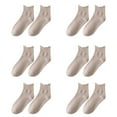 thumbnail image 1 of XIEULQP Compression Socks for Women 6 Pairs Socks Ruffle Turn Casual Ankle Socks Breathable Cool Knit Cotton Lettuce Crew Frilly Sock, Socks Womens Size 9-11 Khaki, 1 of 8