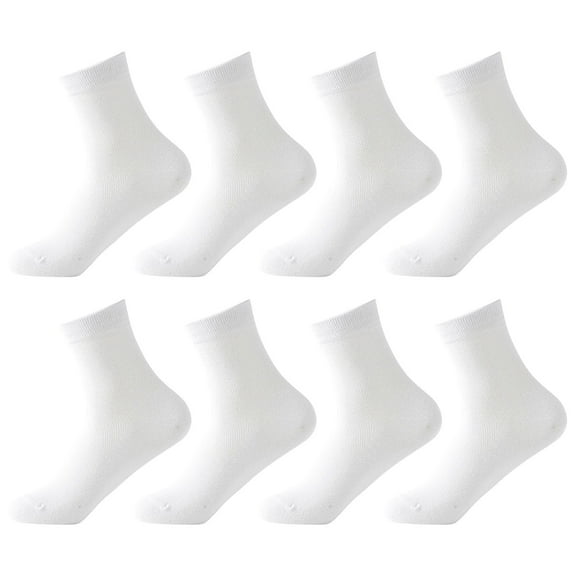 XIEULQP Compression Socks for Women Unisex Crew Socks Thin Loose Fit Soft Wide Stretchy Seamless Toe 4 Pairs Black, Socks Womens