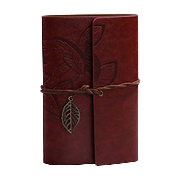 XIEULQP European Style Retro Notebook - Travel Diary with Leather Paper Cover, Live Page Logo for Creative Writing and Stationery Lovers​​