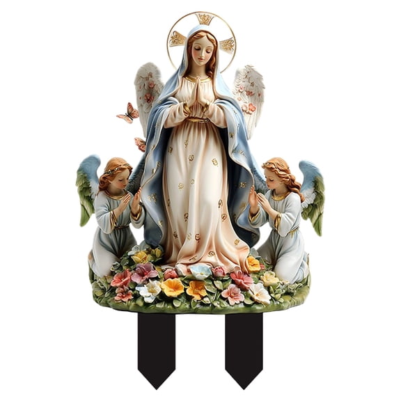 XIEULQP Garden Stakes, Virgen De Guadalupe Statues,Estatua de Virgen de Guadalupe,The Blessed Virgin Mary Statue,Acrylic Virgin Mary Statue for Home Garden Decor