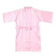 XIEULQP Kimono Robe Toddler Baby Kids Girls Solid Silk Satin Bathrobe