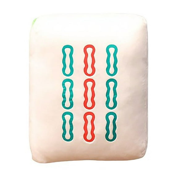 XIEULQP Mahjong Pattern Plush Throw Pillow - Decorative Sofa and Car Seat Cushion for Gaming Enthusiasts and Home Decor Enhancement