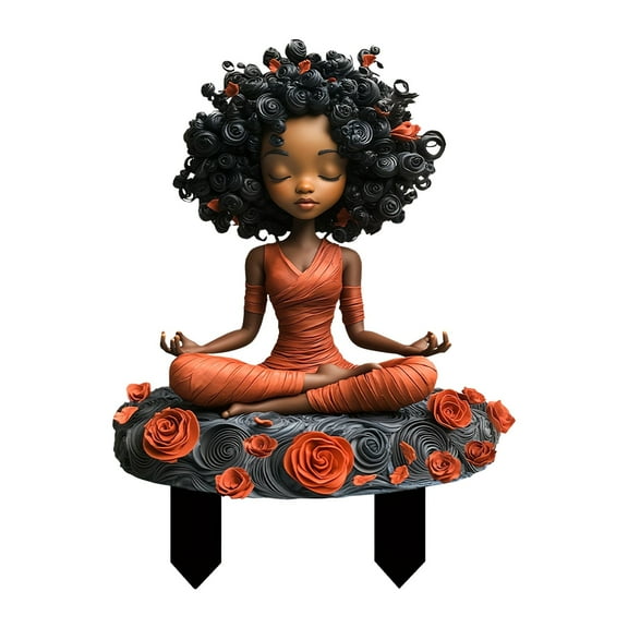 XIEULQP Meditation Buddha Garden Statues: Outdoor Sculpture with Ground Insert Decor for Patio Lawn Yard Art - Gifts for Mom Grandma