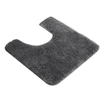 XIEULQP Rugs U Shaped Washable 20x20, Ultra Thin Toilet Rug Super Absorbent, Toilet Mat Rubber Backing Non-Slip, Toilet Mats Machine Washable Dry Quickly, Contour Bathroom Rugs for Toilet
