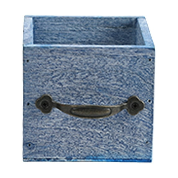 XIEULQP Rustic Wooden Planter Set - Coastal-Inspired Flower Pot Collection for Indoor Plant Arrangements and Home Decor Accent Pieces