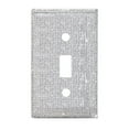 thumbnail image 1 of XIEULQP Shiny Silver Light Switch Cover, Bling Rhinestones Wall Plates Cover, Single Toggle Outlet Covers Sparkle Wall Plate Decorative Crystal Light Switch Decor Cover, 1 of 6