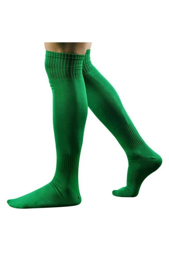 Socks for Men Sport Football Soccer Long Socks Over Knee High Sock Baseball Hockey Soft Breathable Socks Green