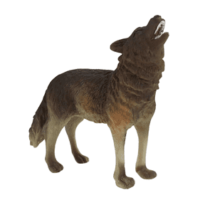 XIEULQP Wild Life Realistic Prowling Gray Wolf Figurine - Durable Forest Animal Figure for Kids, Perfect Toy for Fun and Imaginative Adventures, Gift for Boys and Girls Ages 3+