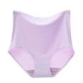 thumbnail image 1 of XIEULQP Women Panties Women's High Waist Nylon Silk Underwear Women's Seamless Cotton Crotch Belly Summer Ultra Thin Breathable Underwear Womens Panties, 1 of 6