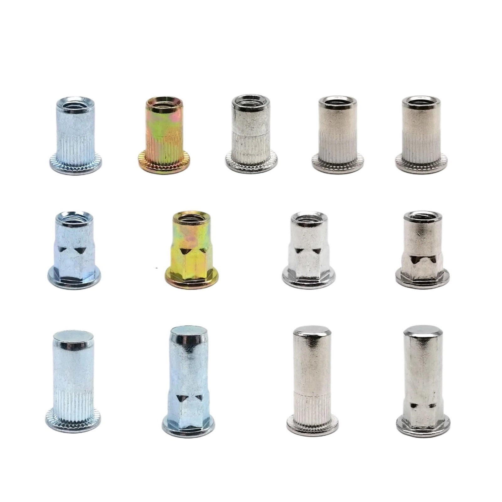 XIEZHID 20pcs Rivet Nut Insert Rivnut M3 M4 M5 M6 M8 M10 M12 Blind ...
