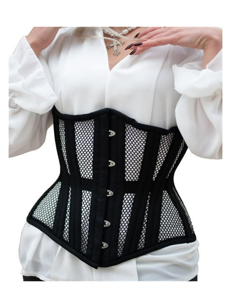 XIEzd Corset Underbust Hourglass Double Steel Boned Waist Trainer