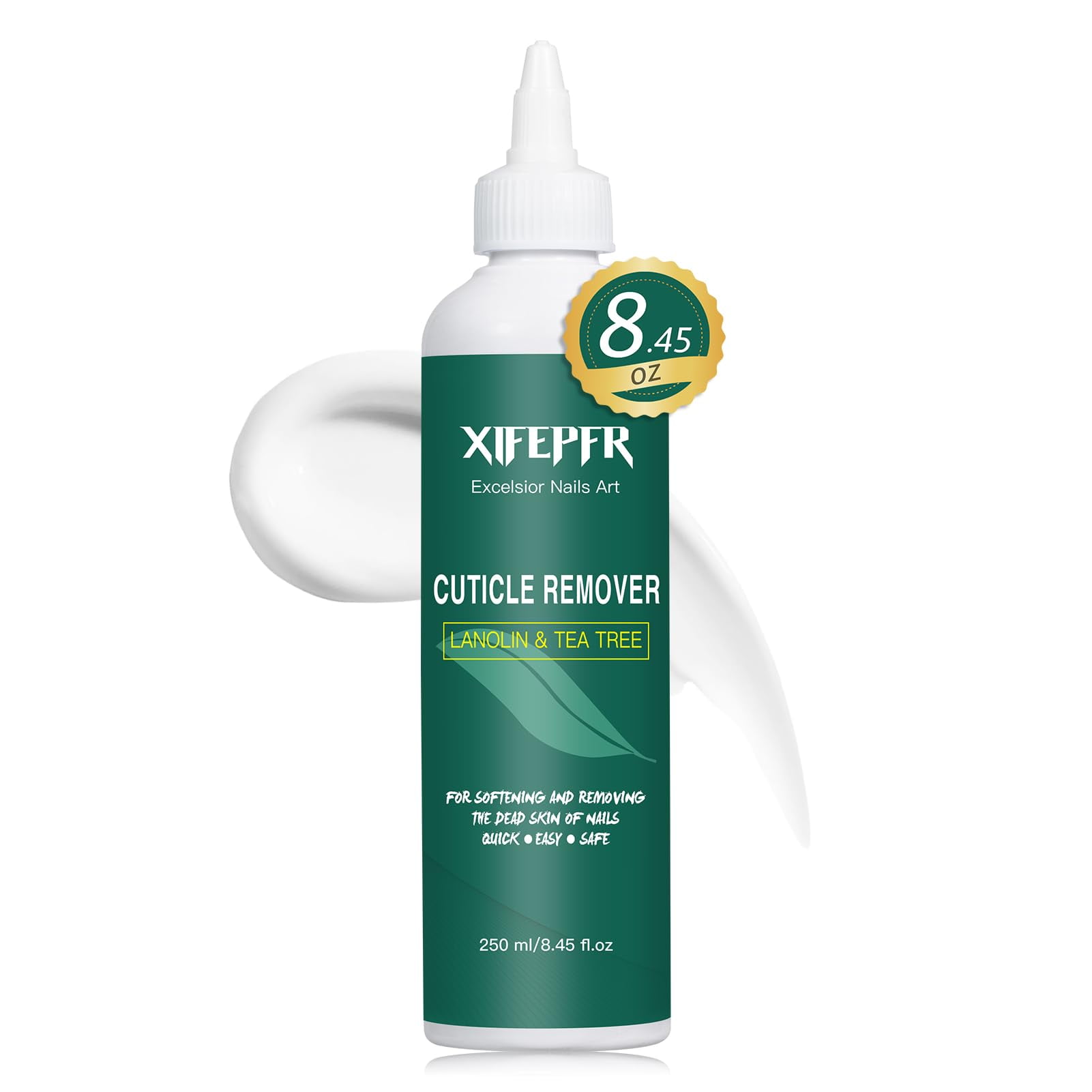 XIFEPFR Cuticle Remover, 8.45 FL OZ Cuticle Softener, Instant Cuticle