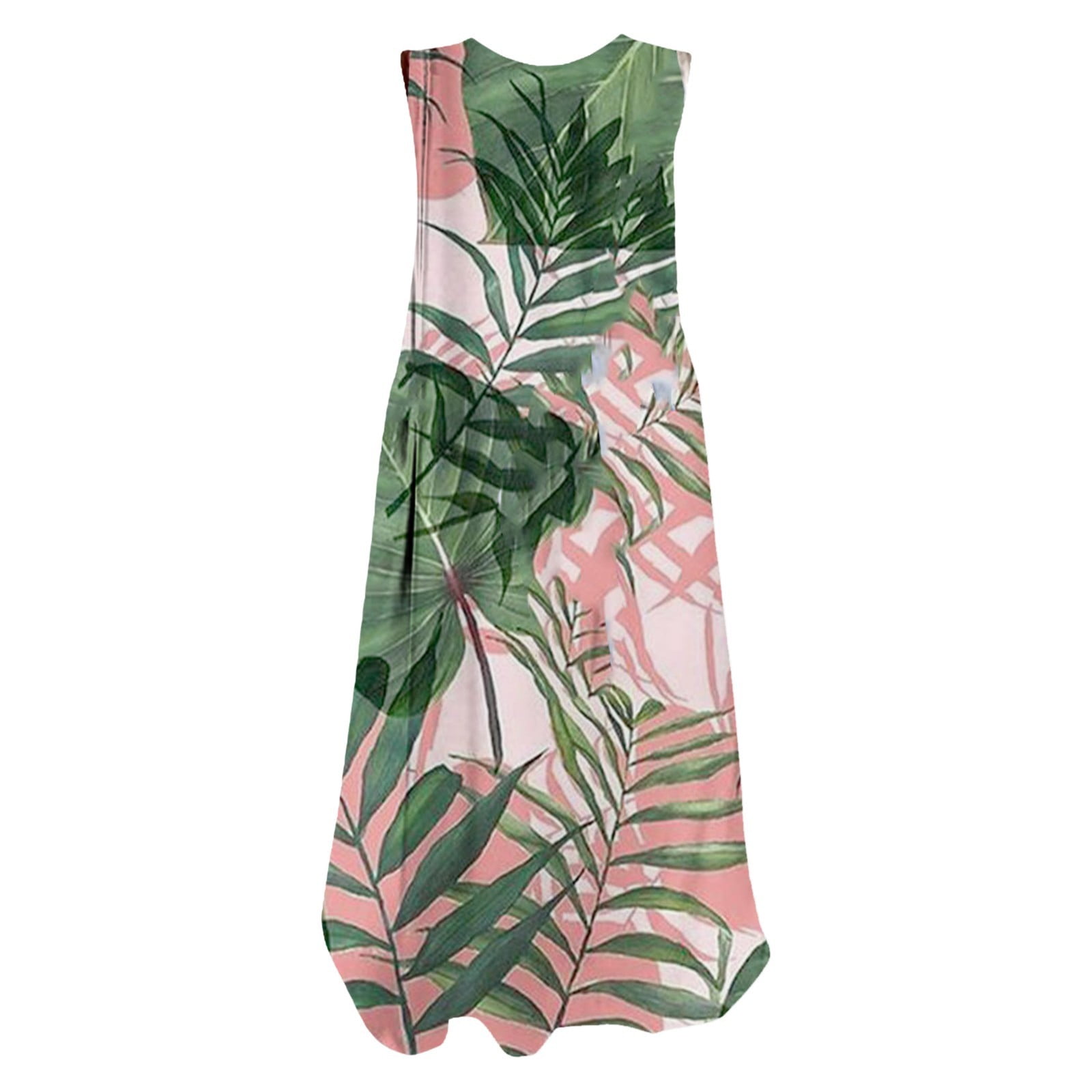 XIFHUI Summer Casual Dress Women's Large Size Floral Print V Neck ...