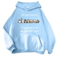 thumbnail image 1 of XIFHUI crew neck sweatshirts women Ladies' Letter Bear Print Hooded Sweatshirt With Drawstring Pocket Blue,M, 1 of 3
