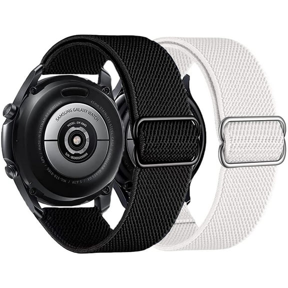 XIHAMA 2Pack Nylon Bands Compatible with Galaxy Watch 7/6/5/4 44mm 40mm, Galaxy Watch FE/Watch 6 4 Classic 42mm 46mm 43mm 47mm/ Watch 5 Pro 45mm/Active 2, 20mm Stretchy Sport Band