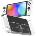 thumbnail image 1 of XIHAMA 3 in 1  Case for Nintendo Switch OLED, Clear Dockable Shell Compatible with Switch OLED and Joycon Controller, Comfort Grip Case with Shock-Absorption and Anti-Scratch Design, 1 of 7