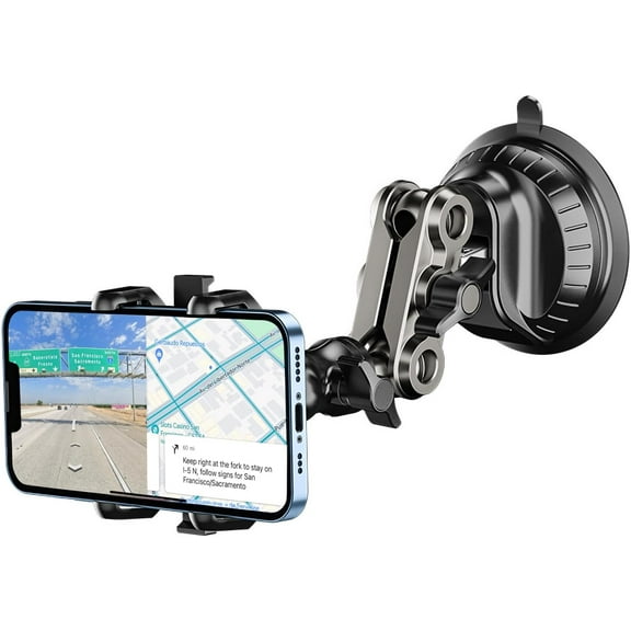 XIHAMA 360° Rotatable Car Phone Holder Mount - Universal Dashboard & Windshield Suction Mount, Anti-Shake Design for Safe Driving