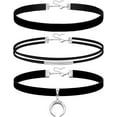 thumbnail image 1 of XIHAMA 3pcs Black Choker Necklace for Women Black Velvet Choker Set Layered Black Choker Necklaces Classic Chokers for Women Adjustable Gothic Lace Black Collar Necklace for Party Cosplay Christmas Bi, 1 of 7
