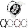 thumbnail image 1 of XIHAMA [4 Pcs] Hard PC Case with Tempered Glass Screen Protector Compatible with Samsung Galaxy 5/4 40/44mm, Electroplated Case All Around Protective Bumpers Cover for Galaxy Watch 5/4 Smartwatch, 1 of 8