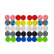 XIHAMA 40pcs Colorful Silicone Accessories Replacement Parts Thumb Grip Cap Cover For PS2, PS3, PS4, PS5, XBox 360, XBox One Controller