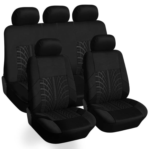 XIHAMA 5-seater car seat covers - 1 piece, Fits Renault Clio 1990-2025 front and rear - Black