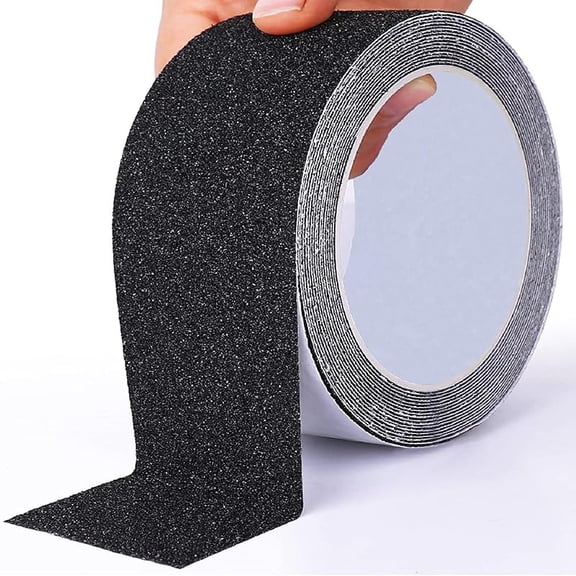 XIHAMA 5cm x 10m black anti-slip tape for outdoor use, ideal for stair safety