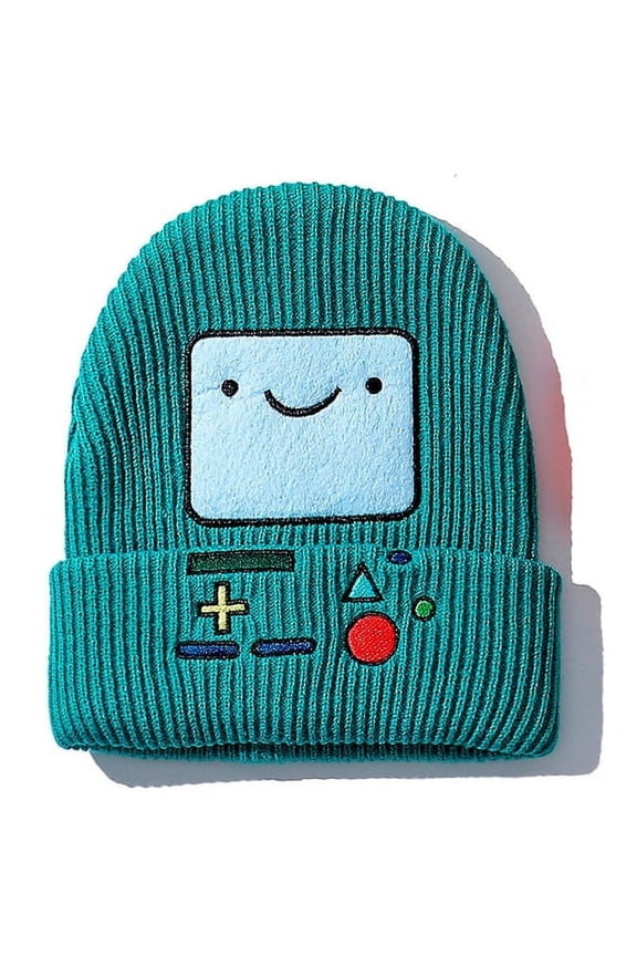 -Autumn Winter Knit Hat Cartoon Adventure Time Anime Beanie Hat For Women MenLake blue