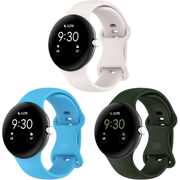 XIHAMA Band Compatible with Google Pixel Watch 3 41mm/Pixel Watch 2/1, Soft Silicone Sport Watch Bands Replacement Watch Strap Bracelet for Google Pixel Watch Smartwatch Accessories