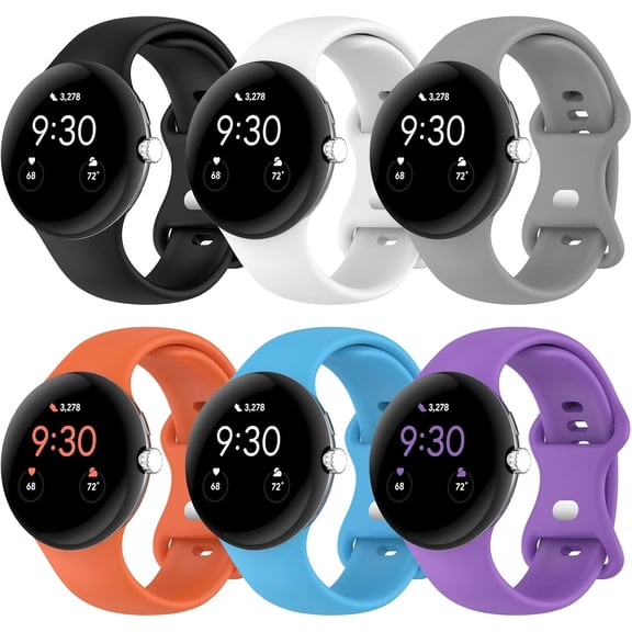 XIHAMA Band Compatible with Google Pixel Watch 3 41mm/Pixel Watch 2/1, Soft Silicone Sport Watch Bands Replacement Watch Strap Bracelet for Google Pixel Watch Smartwatch Accessories