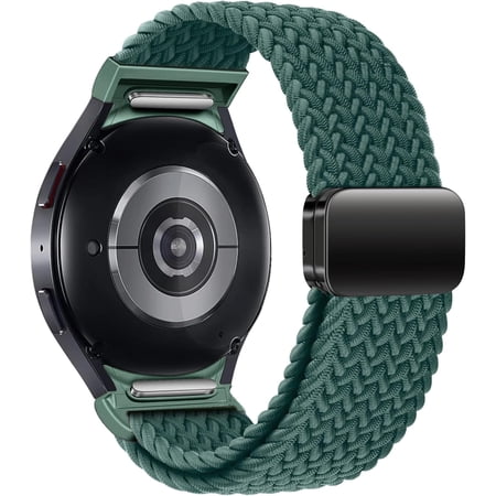 XIHAMA Bands for Samsung Galaxy Watch 7 6 5 4 FE 40mm 44mm/6 Classic 43mm 47mm/4 Classic 42mm 46mm/5 Pro 45mm,One Click Attachment,No Gap Magnetic Fabric Braided Strap for Galaxy Watch Band Women Men