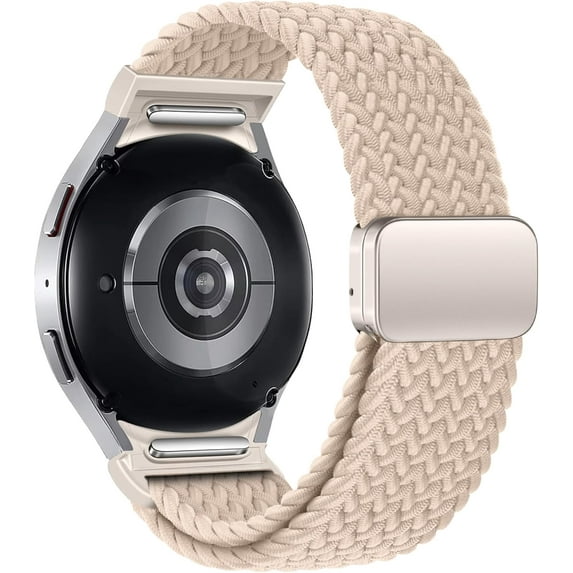 XIHAMA Bands for Samsung Galaxy Watch 7 6 5 4 FE 40mm 44mm/6 Classic 43mm 47mm/4 Classic 42mm 46mm/5 Pro 45mm,One Click Attachment,No Gap Magnetic Fabric Braided Strap for Galaxy Watch Band Women Men